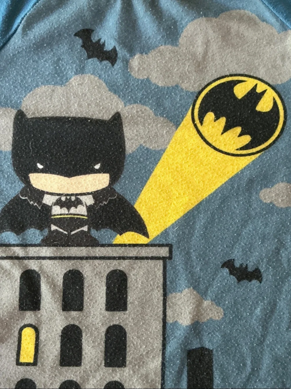 Kids Batman - Blue and Yellow Graphic Tee